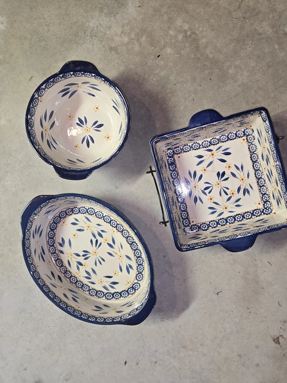 Temptations Blue and Cream Decorative Ceramic Bowl
